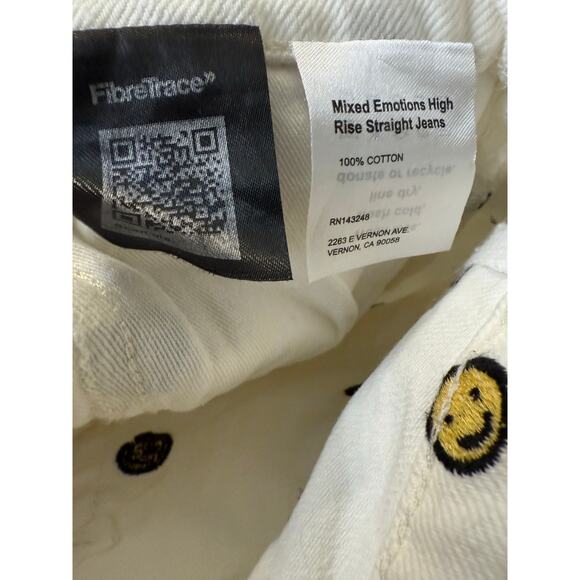 Reformation Mixed Emotions High Rise Straight Jeans Size 26 White - Picture 9 of 11